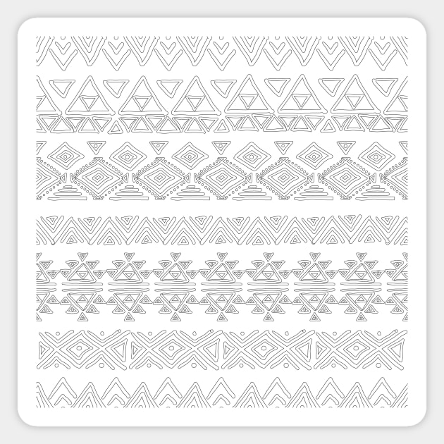 Set of geometric seamless patterns Sticker by Olga Berlet